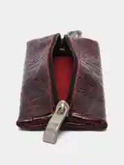 Багровый ключница, натуральная кожа