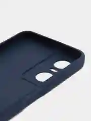 Темно-синий чехол для Tecno Pop 6 Pro (Техно Поп 6 Про), силиконовый, с защитой камеры