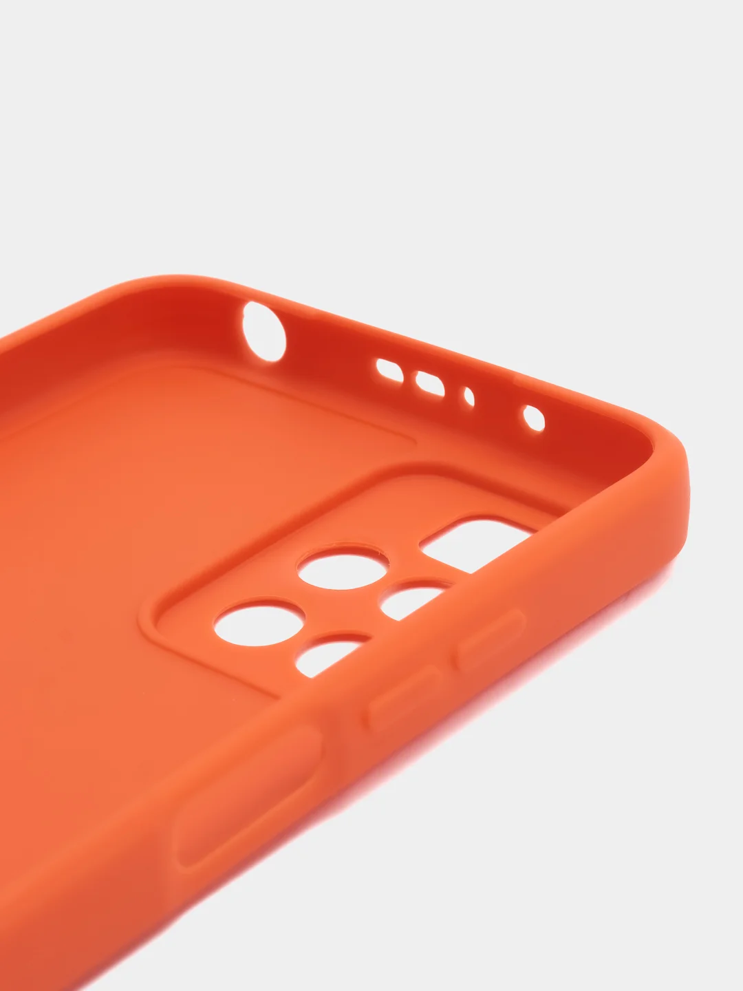 Оранжевый силиконовый чехол для Xiaomi Redmi 10 (Редми 10), прозрачный