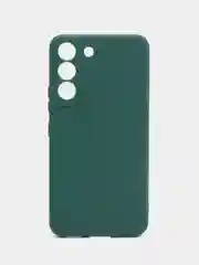 Тёмно-зелёный чехол Samsung Galaxy S22 (Самсунг Галакси С22), силиконовый