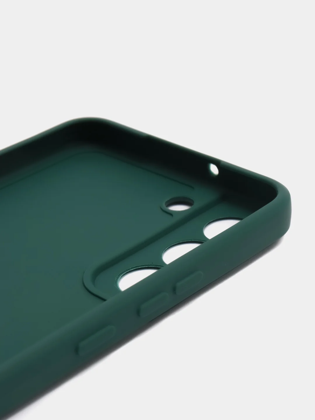 Тёмно-зелёный чехол Samsung Galaxy S22 (Самсунг Галакси С22), силиконовый