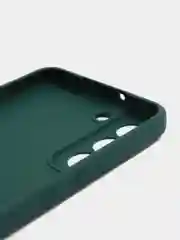 Тёмно-зелёный чехол Samsung Galaxy S22 (Самсунг Галакси С22), силиконовый