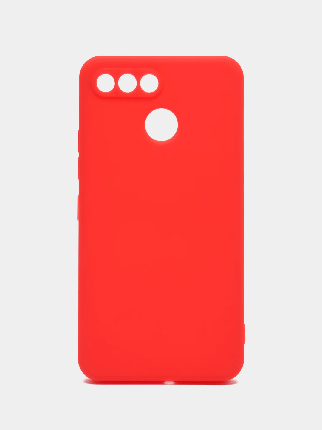 Красный чехол для Itel A25 (Ител А25), силиконовый, матовый, с защитой камеры