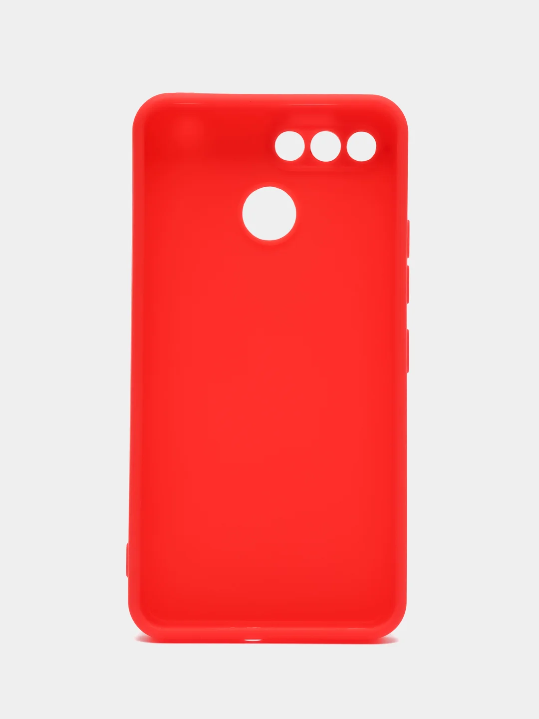 Красный чехол для Itel A25 (Ител А25), силиконовый, матовый, с защитой камеры