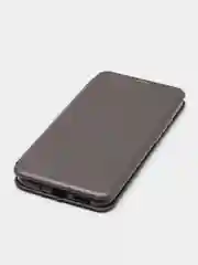 Серебряный чехол книжка Xiaomi Redmi 10C, POCO C40, на магните, с функцией подставки