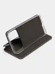 Серебряный чехол книжка Xiaomi Redmi 10C, POCO C40, на магните, с функцией подставки