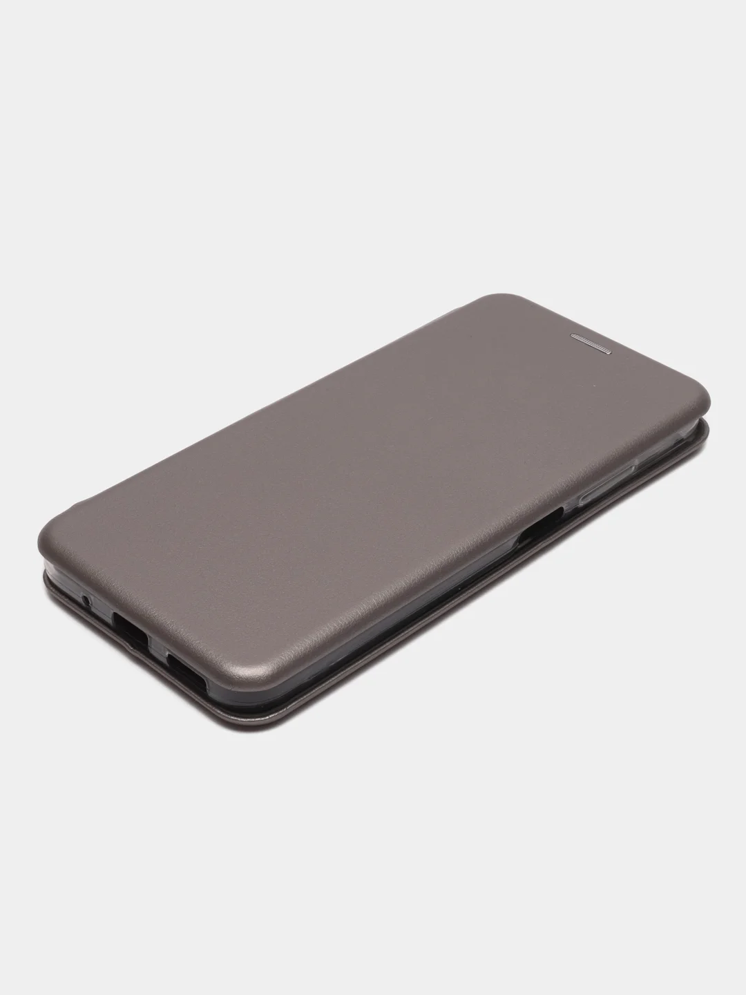 Серебряный чехол книжка для Xiaomi Poco M5 и Poco M4 5G на магните с функцией подставки