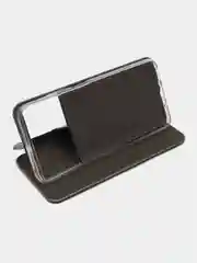 Серебряный чехол книжка для Xiaomi Poco M5 и Poco M4 5G на магните с функцией подставки