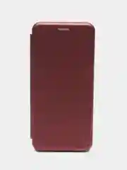 Багровый чехол книжка для Xiaomi Poco M5 и Poco M4 5G на магните с функцией подставки