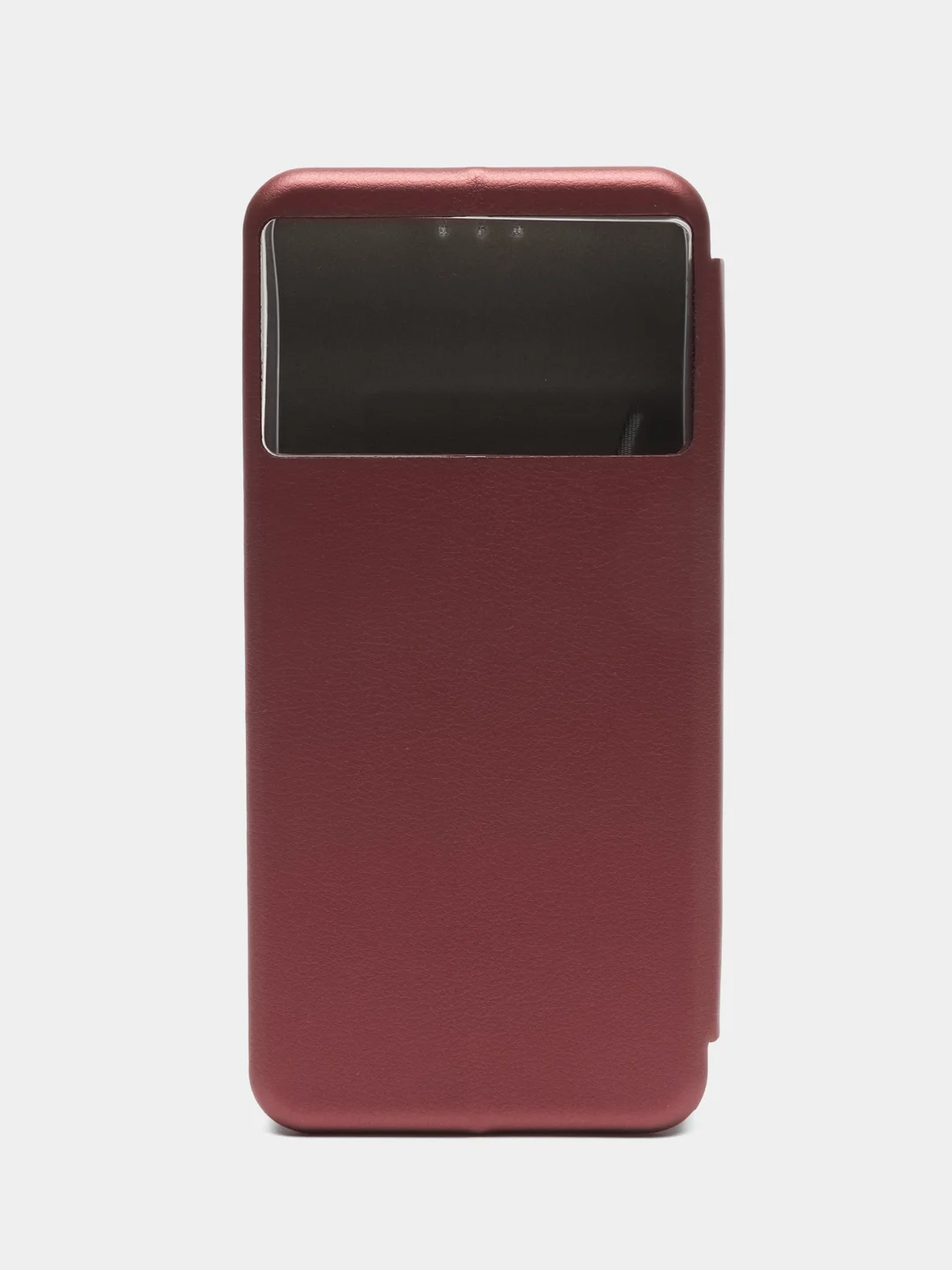Багровый чехол книжка для Xiaomi Poco M5 и Poco M4 5G на магните с функцией подставки