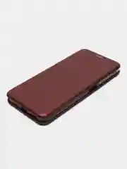Багровый чехол книжка для Xiaomi Poco M5 и Poco M4 5G на магните с функцией подставки