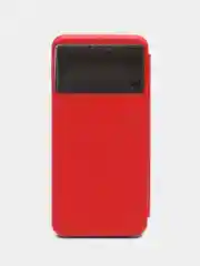 Красный чехол книжка для Xiaomi Poco M5 и Poco M4 5G на магните с функцией подставки