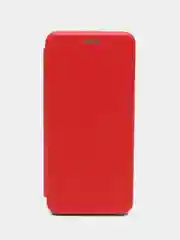 Красный чехол книжка для Xiaomi Poco M5 и Poco M4 5G на магните с функцией подставки