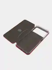 Красный чехол книжка для Xiaomi Poco M5 и Poco M4 5G на магните с функцией подставки