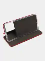 Красный чехол книжка для Xiaomi Poco M5 и Poco M4 5G на магните с функцией подставки