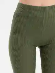 Зелёный хаки велосипедки в рубчик, спортивные