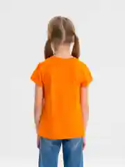 Оранжевый футболка для девочки, 8-12 лет