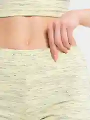 Салатовый женский комплект: футболка и шорты, хлопок