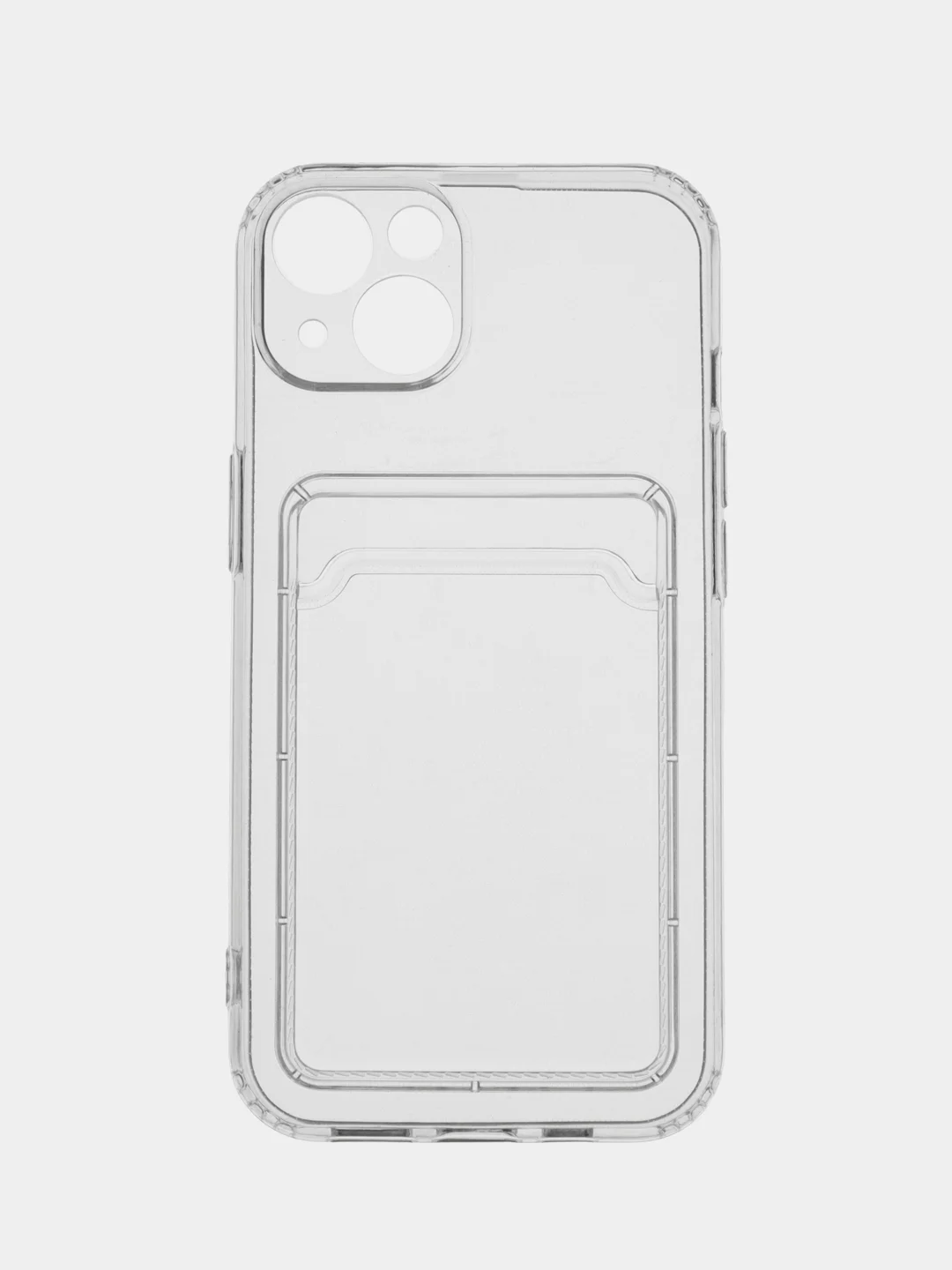 Прозрачный чехол защитный для iPhone 7, 8 Plus, Xs, Xr, 11, 12, 13, 14 Pro Max, с карманом для карт