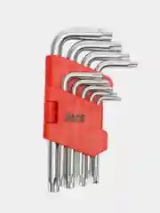 Набор ключей торцевых TORX, изогнутых, коротких, 9 предметов, T10-T50