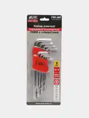 Набор ключей торцевых АVS TORX, изогнутых, 9 предметов, с отверстием, T10-T50