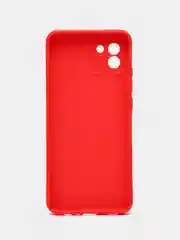 Красный силиконовый чехол Samsung Galaxy A03 (Самсунг Галакси А03) прозрачный