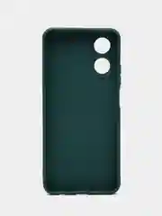 Тёмно-зелёный чехол для Oppo A17 (Оппо А17),силиконовый прозрачный
