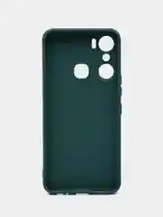 Тёмно-зелёный силиконовый чехол для Infinix Hot 12 Pro (Инфиникс Хот 12 Про) прозрачный