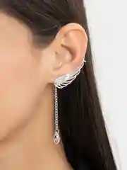Серый металлик серьги "Эльфийские"