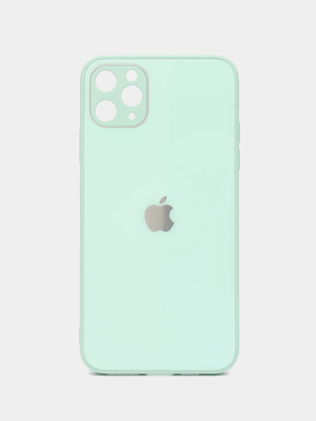 Бирюзовый чехол для айфон со стеклянной панелью iPhone 11, 12, 13, 14, Pro, 12 Pro Max, 14 Pro