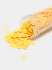Желтый пайетки круглые, матовые и глянцевые, 4 мм