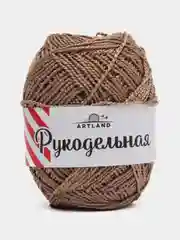 Горчичный пряжа рукодельная, крученая