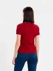 Бордовый футболка женская, с печатью