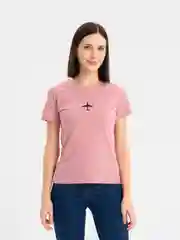 Розовый футболка женская, с печатью