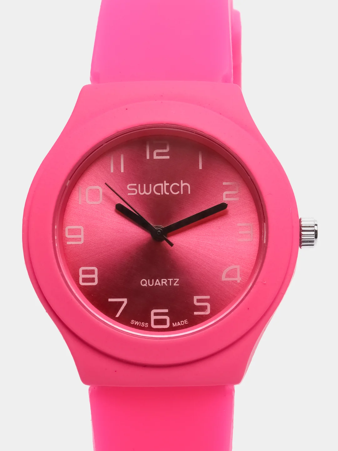 Розовый часы Swatch, унисекс