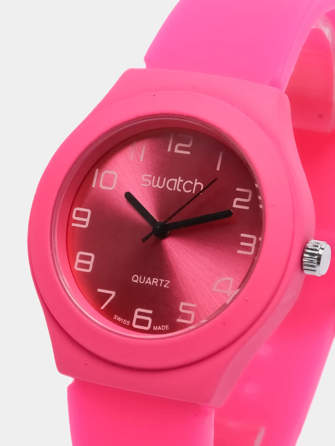 Розовый часы Swatch, унисекс