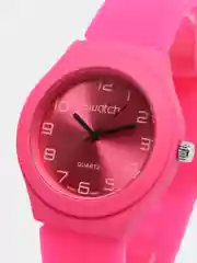 Розовый часы Swatch, унисекс