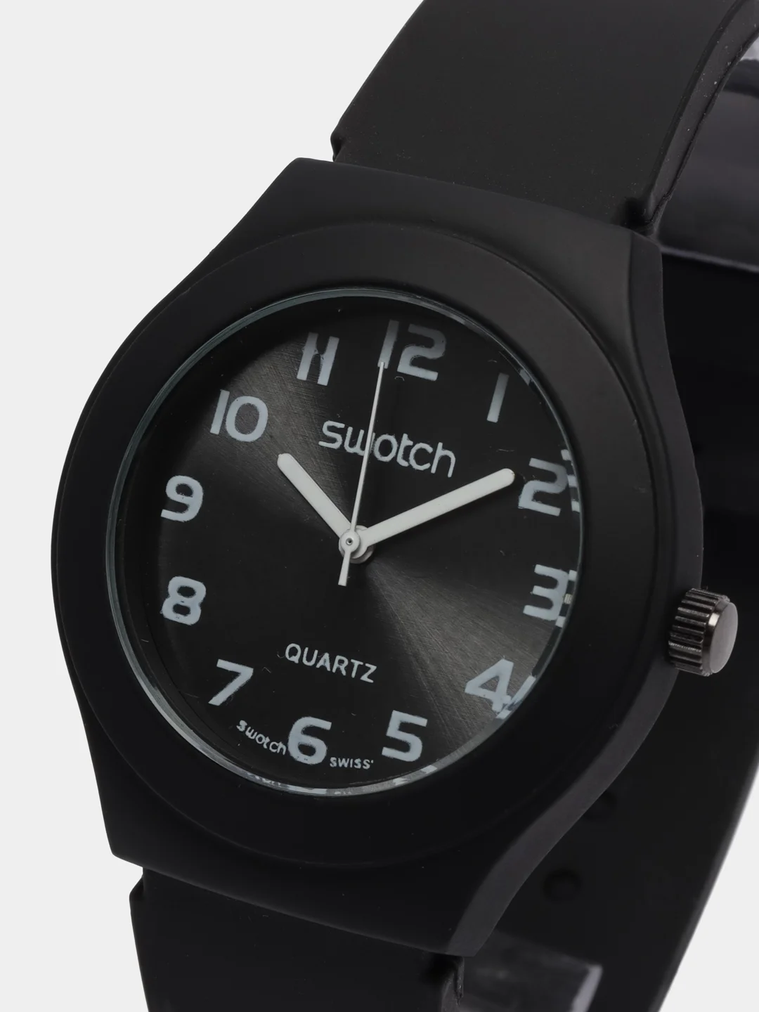 Черный часы Swatch, унисекс