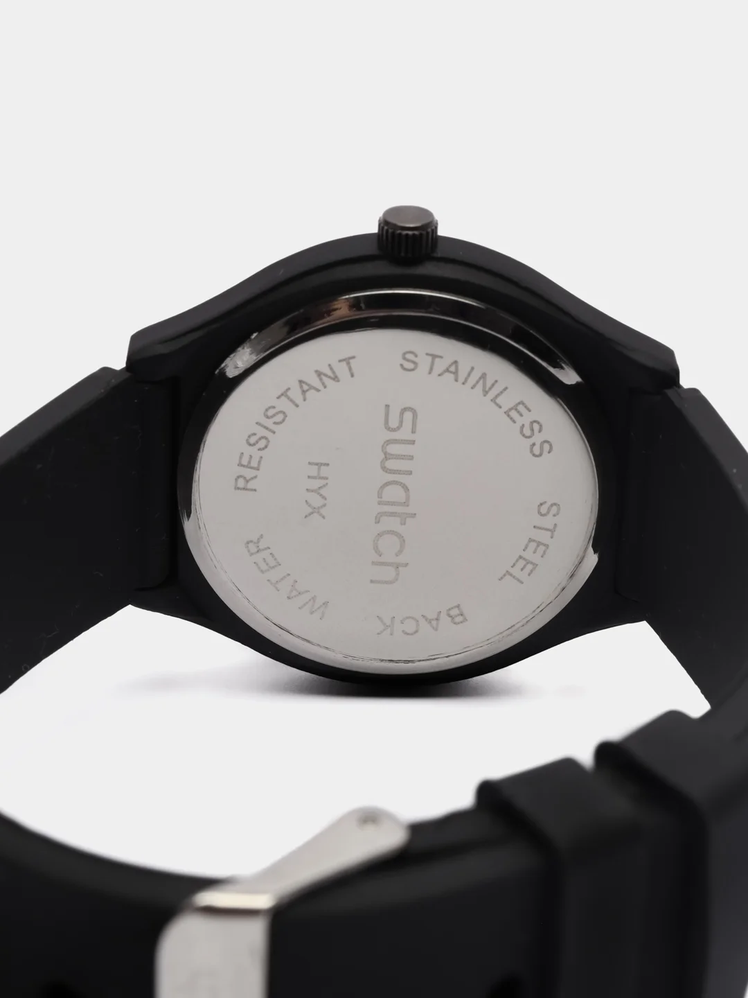 Черный часы Swatch, унисекс