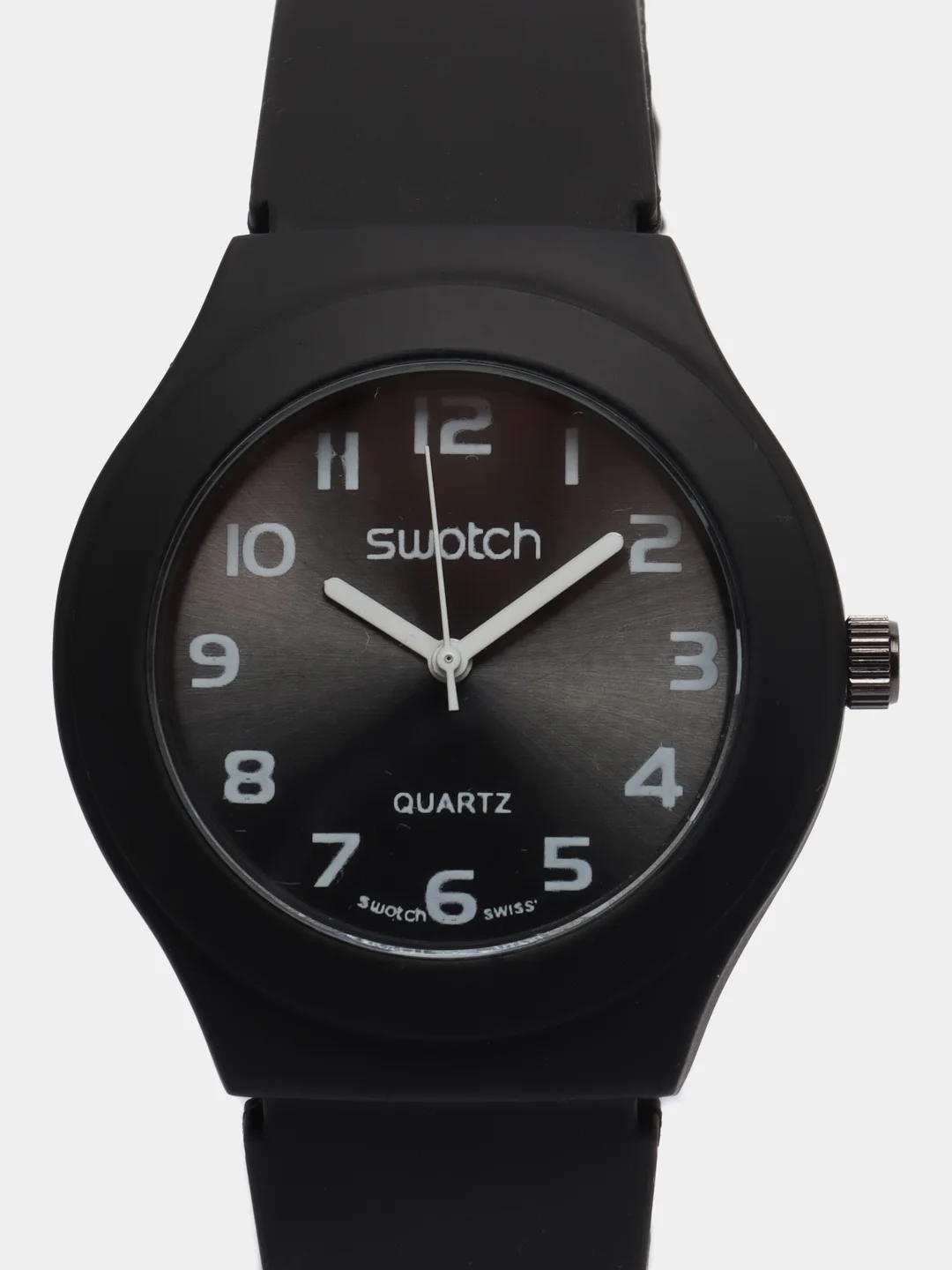 Черный часы Swatch, унисекс
