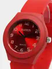 Красный часы Swatch, унисекс