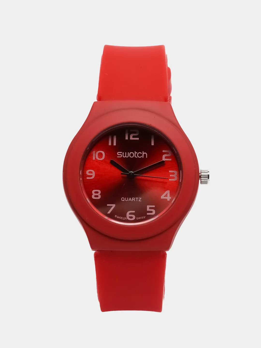 Красный часы Swatch, унисекс