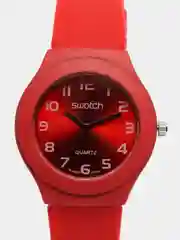 Красный часы Swatch, унисекс