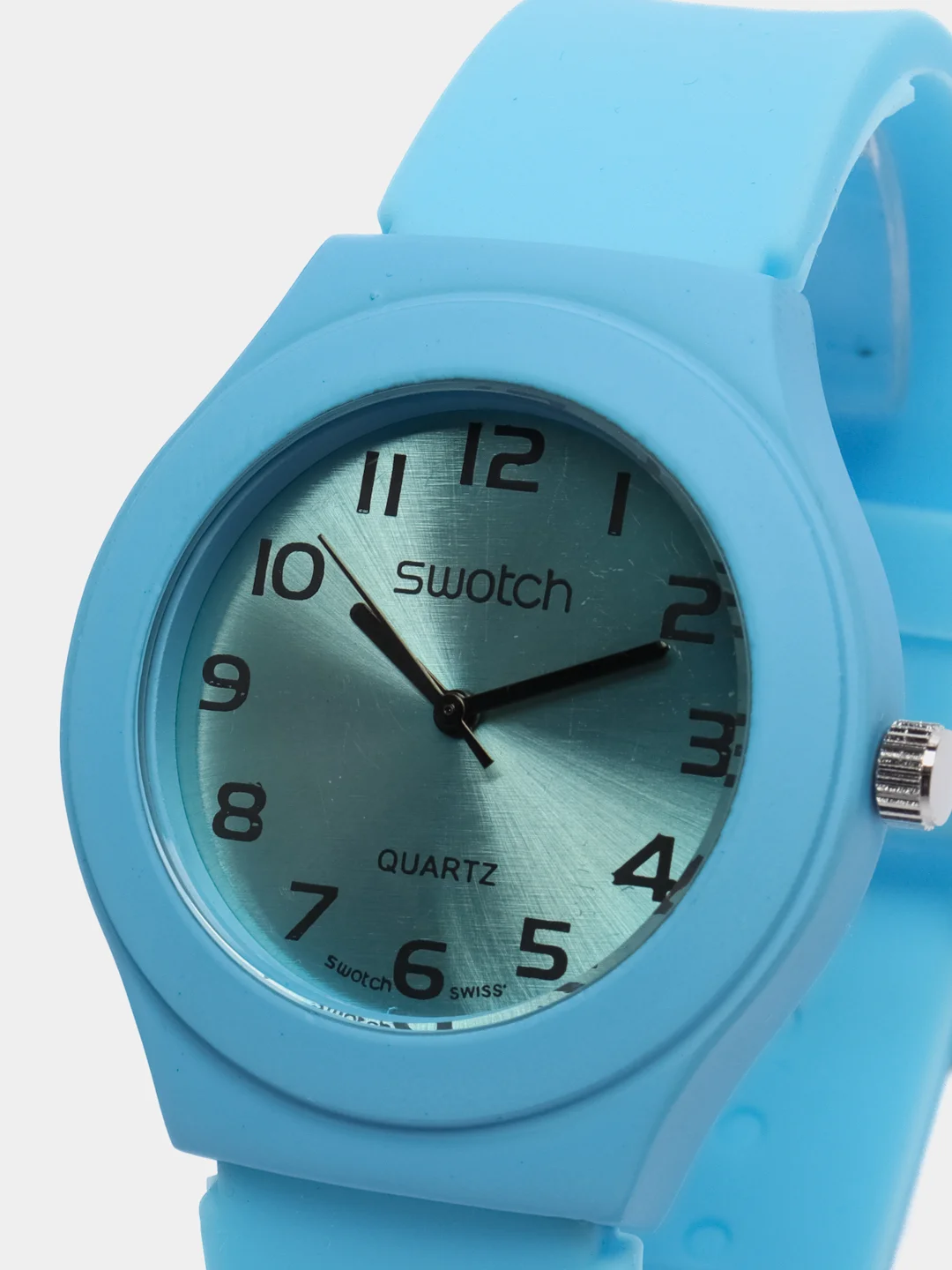 Светло-синий часы Swatch, унисекс