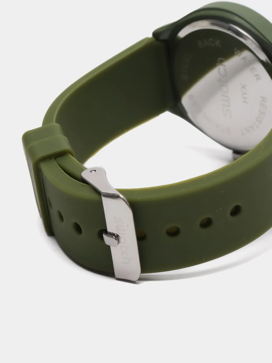 Зелёный хаки часы Swatch, унисекс