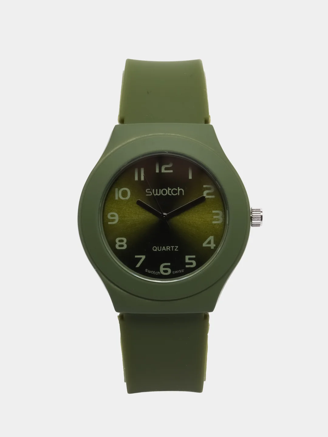 Зелёный хаки часы Swatch, унисекс