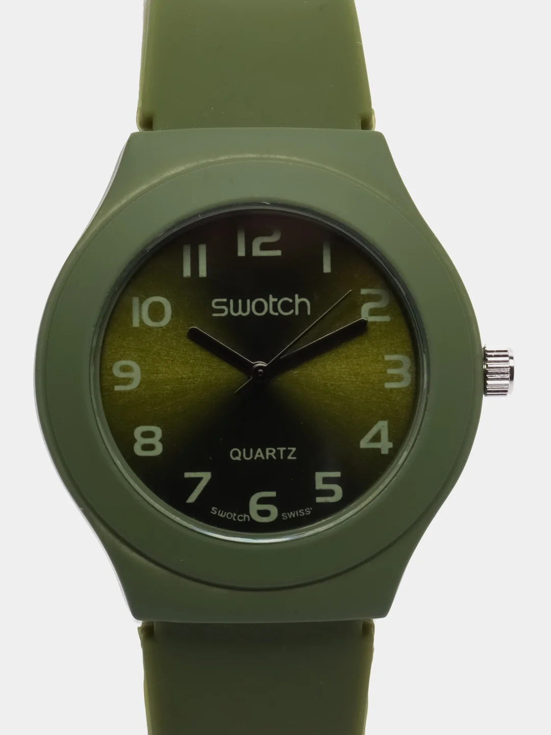 Зелёный хаки часы Swatch, унисекс