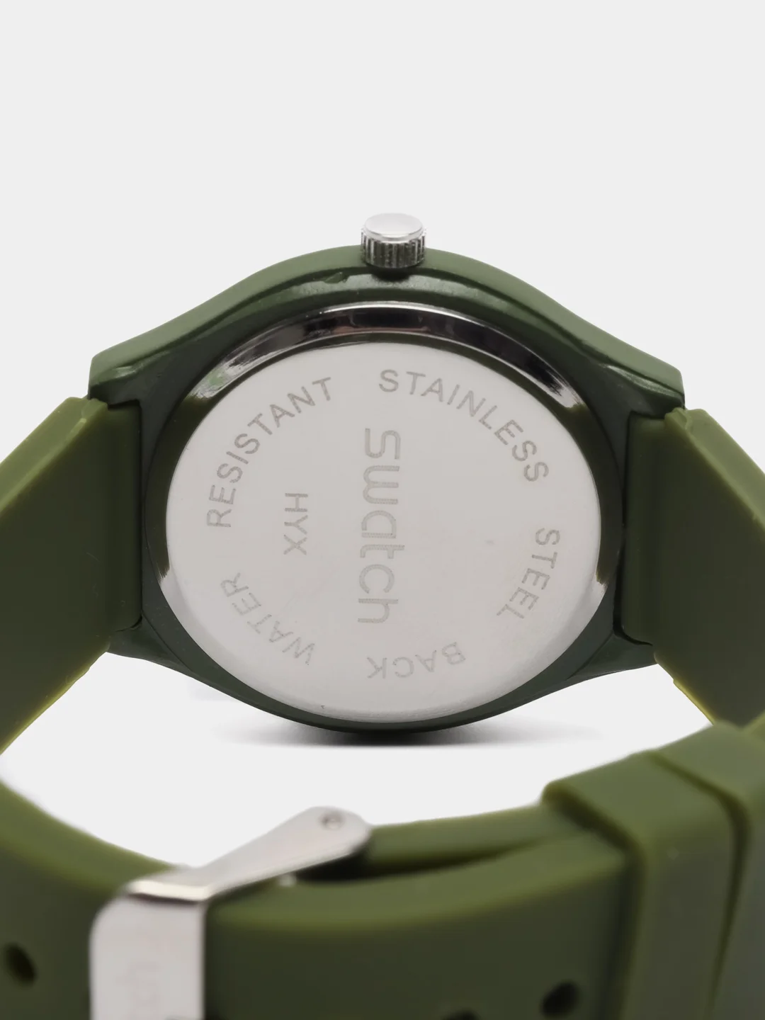 Зелёный хаки часы Swatch, унисекс