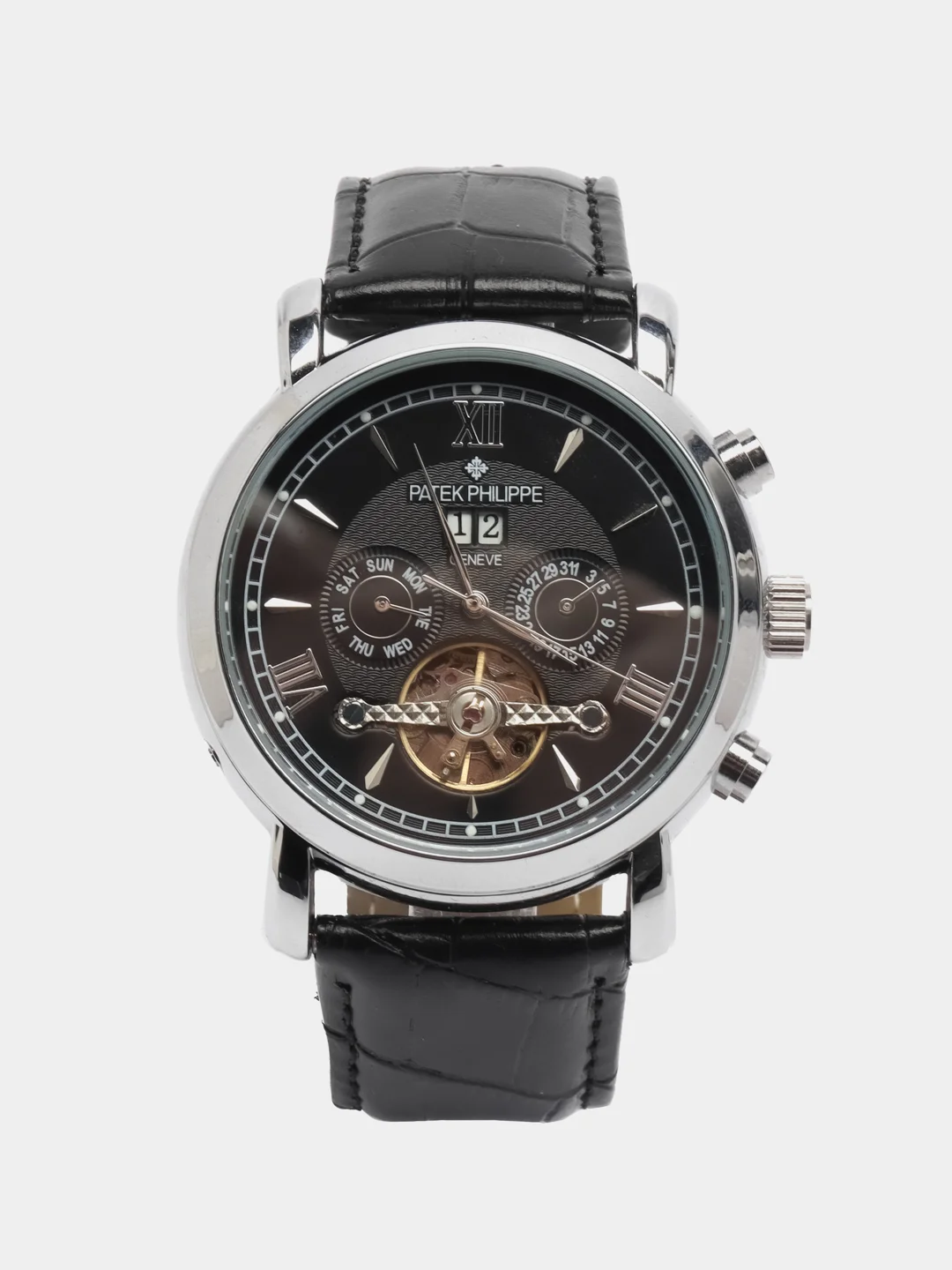 Черный часы механические мужские Patek Philippe
