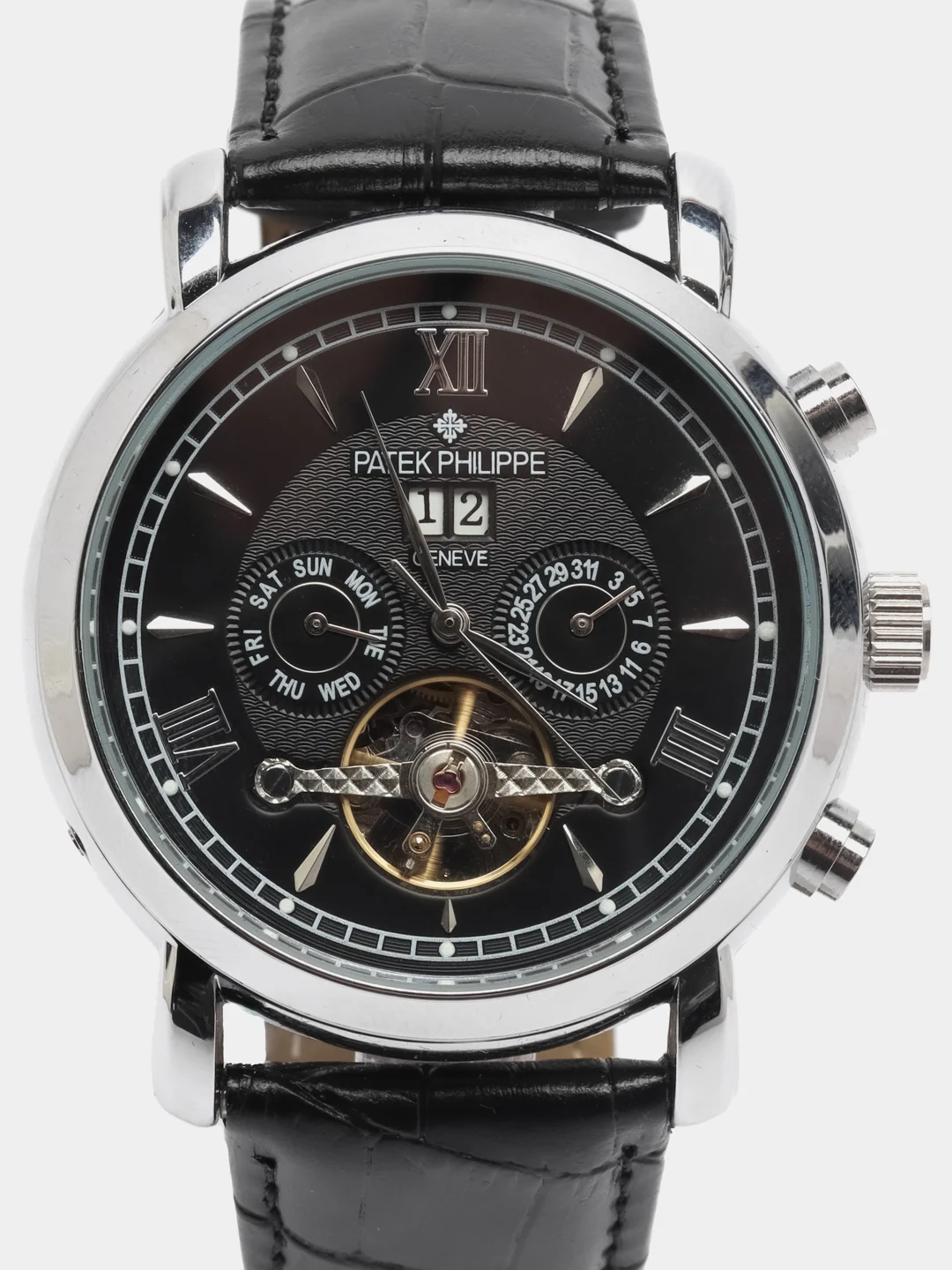 Черный часы механические мужские Patek Philippe